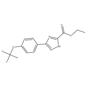 Ethyl 5-[4-(Trifluoromethoxy)phenyl]-1H-1,2,4-triazole-3-carboxylate结构式
