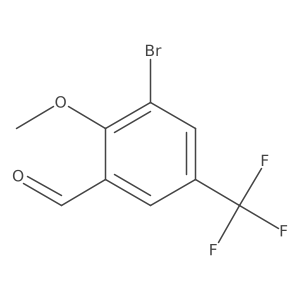 3-Bromo-2-methoxy-5-(trifluoromethyl)benzaldehyde Structure