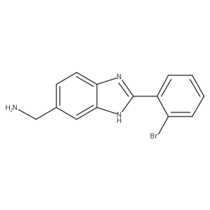 1H-Benzimidazole-6-methanamine, 2-(2-bromophenyl)-结构式