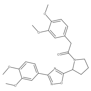 3-(3,4-Dimethoxyphenyl)-5-{1-[(3,4-dimethoxyphenyl)acetyl]pyrrolidin-2-yl}-1,2,4-oxadiazole Structure