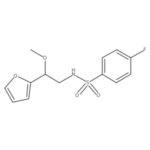 4-fluoro-N-(2-(furan-2-yl)-2-methoxyethyl)benzenesulfonamide结构式