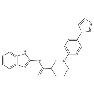 1-(6-(1H-1,2,4-triazol-1-yl)pyridazin-3-yl)-N-(1H-benzo[d]imidazol-2-yl)piperidine-3-carboxamide Structure