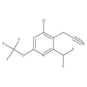 2-(4-Chloro-2-(difluoromethyl)-6-(trifluoromethoxy)pyridin-3-yl)acetonitrile结构式