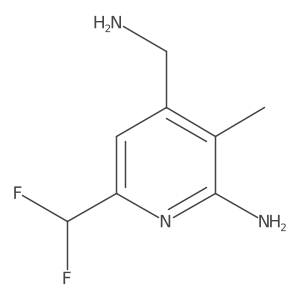 4-(Aminomethyl)-6-(difluoromethyl)-3-methylpyridin-2-amine结构式