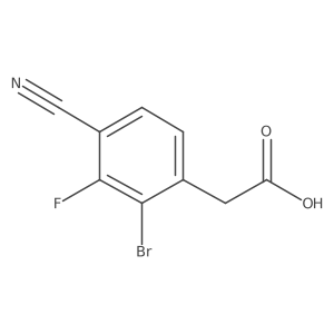 2-(2-Bromo-4-cyano-3-fluorophenyl)acetic acid Structure