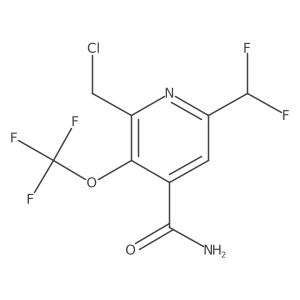 2-(Chloromethyl)-6-(difluoromethyl)-3-(trifluoromethoxy)pyridine-4-carboxamide Structure