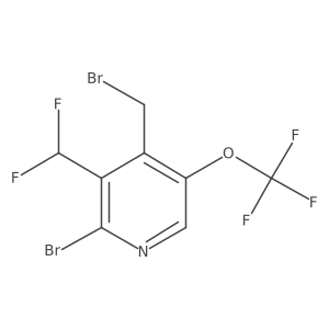 2-Bromo-4-(bromomethyl)-3-(difluoromethyl)-5-(trifluoromethoxy)pyridine结构式