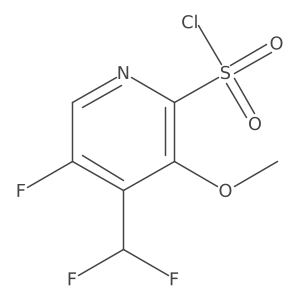 4-(Difluoromethyl)-5-fluoro-3-methoxypyridine-2-sulfonyl chloride结构式
