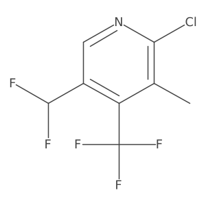 2-Chloro-5-(difluoromethyl)-3-methyl-4-(trifluoromethyl)pyridine结构式