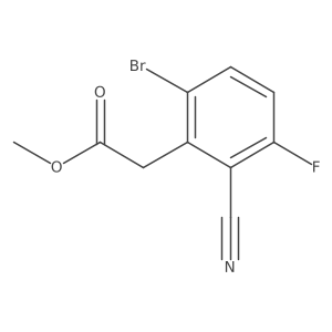 Methyl 6-bromo-2-cyano-3-fluorophenylacetate Structure