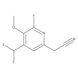 2-(4-(Difluoromethyl)-6-fluoro-5-methoxypyridin-2-yl)acetonitrile结构式