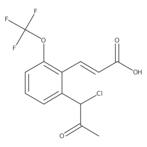 2-(1-Chloro-2-oxopropyl)-6-(trifluoromethoxy)cinnamic acid Structure
