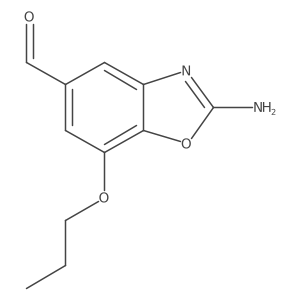 2-Amino-7-propoxy-1,3-benzoxazole-5-carbaldehyde Structure
