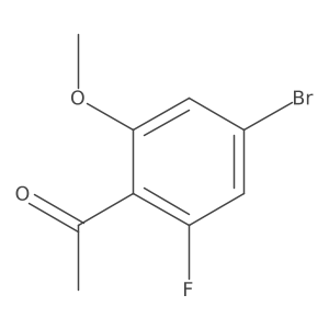 1-(4-Bromo-2-fluoro-6-methoxyphenyl)ethanone结构式