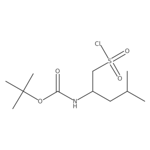 Tert-butyl N-[1-(chlorosulfonyl)-4-methylpentan-2-YL]carbamate Structure