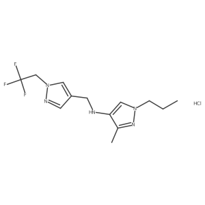 3-methyl-1-propyl-N-[[1-(2,2,2-trifluoroethyl)pyrazol-4-yl]methyl]pyrazol-4-amine;hydrochloride结构式