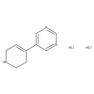 5-(1,2,3,6-Tetrahydropyridin-4-yl)pyrimidine dihydrochloride结构式