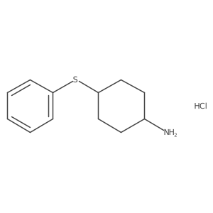 4-(Phenylsulfanyl)cyclohexan-1-amine hydrochloride结构式