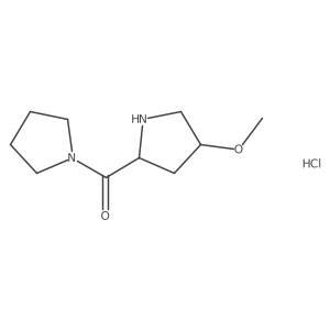 (2S,4S)-4-Methoxy-2-(pyrrolidine-1-carbonyl)pyrrolidine hydrochloride结构式