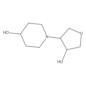 1-(4-Hydroxyoxolan-3-yl)piperidin-4-ol Structure