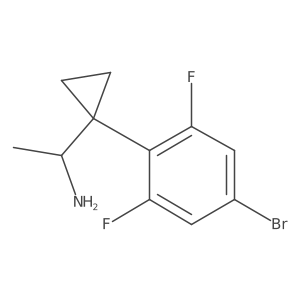1-[1-(4-Bromo-2,6-difluorophenyl)cyclopropyl]ethan-1-amine结构式