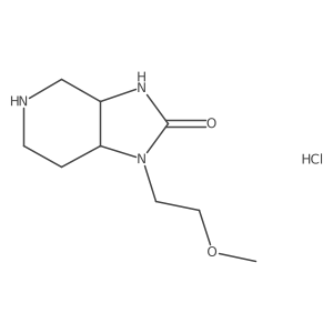 (3aS,7aR)-1-(2-methoxyethyl)-octahydro-1H-imidazolidino[4,5-c]pyridin-2-one hydrochloride Structure