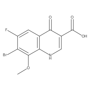 7-Bromo-6-fluoro-8-methoxy-4-oxo-1,4-dihydroquinoline-3-carboxylic acid Structure