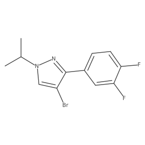 1H-Pyrazole, 4-bromo-3-(3,4-difluorophenyl)-1-(1-methylethyl)- Structure