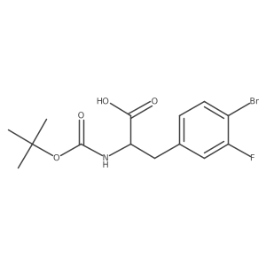 (S)-3-(4-Bromo-3-fluorophenyl)-2-((tert-butoxycarbonyl)amino)propanoic acid结构式