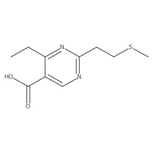 4-Ethyl-2-[2-(methylsulfanyl)ethyl]pyrimidine-5-carboxylic acid结构式