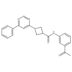 N-(3-acetylphenyl)-1-(6-phenylpyrimidin-4-yl)azetidine-3-carboxamide Structure