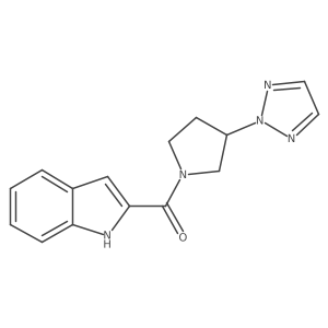 (3-(2H-1,2,3-triazol-2-yl)pyrrolidin-1-yl)(1H-indol-2-yl)methanone结构式