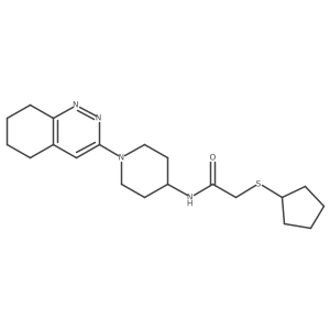 2-(cyclopentylthio)-N-(1-(5,6,7,8-tetrahydrocinnolin-3-yl)piperidin-4-yl)acetamide Structure