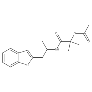 1-((1-(Benzofuran-2-yl)propan-2-yl)amino)-2-methyl-1-oxopropan-2-yl acetate结构式