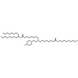 Heptadecan-9-yl 8-((2-(4-methylpiperazin-1-yl)ethyl)(8-(nonyloxy)-8-oxooctyl)amino)octanoate Structure