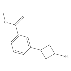 Methyl 3-(3-aminocyclobutyl)benzoate结构式