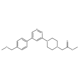 Methyl 2-(4-(5-(4-(methoxymethyl)phenyl)pyridazin-3-yl)piperazin-1-yl)acetate结构式