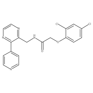 2-(2,4-dichlorophenoxy)-N-{[3-(pyridin-4-yl)pyrazin-2-yl]methyl}acetamide结构式