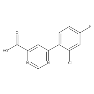 6-(2-Chloro-4-fluorophenyl)pyrimidine-4-carboxylic acid结构式