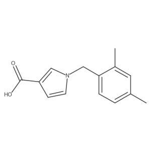 1-(2,4-dimethylbenzyl)-1H-pyrrole-3-carboxylic acid结构式