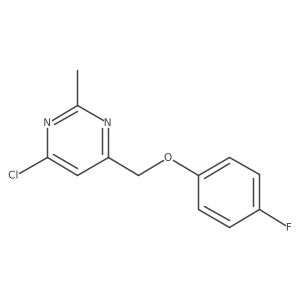4-Chloro-6-((4-fluorophenoxy)methyl)-2-methylpyrimidine结构式