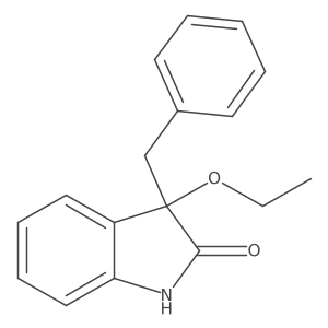 3-Ethoxy-1,3-dihydro-3-(phenylmethyl)-2H-indol-2-one结构式