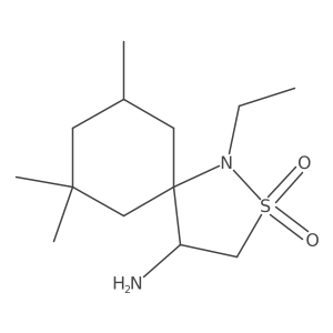 4-Amino-1-ethyl-7,7,9-trimethyl-2lambda6-thia-1-azaspiro[4.5]decane-2,2-dione结构式