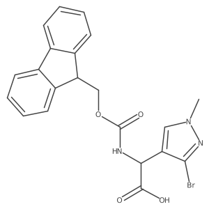 2-(3-bromo-1-methyl-1H-pyrazol-4-yl)-2-({[(9H-fluoren-9-yl)methoxy]carbonyl}amino)acetic acid结构式
