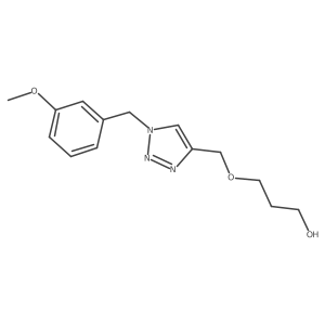 3-({1-[(3-methoxyphenyl)methyl]-1H-1,2,3-triazol-4-yl}methoxy)propan-1-ol结构式