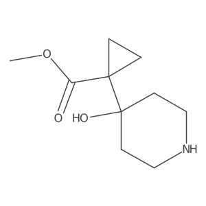 Methyl 1-(4-hydroxypiperidin-4-yl)cyclopropane-1-carboxylate结构式