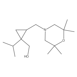 [1-(Propan-2-yl)-2-[(2,2,6,6-tetramethylmorpholin-4-yl)methyl]cyclopropyl]methanol结构式