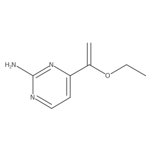 4-(1-Ethoxyethenyl)pyrimidin-2-amine结构式