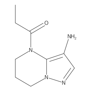 1-{3-amino-4H,5H,6H,7H-pyrazolo[1,5-a]pyrimidin-4-yl}propan-1-one Structure