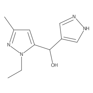 (1-ethyl-3-methyl-1H-pyrazol-5-yl)(1H-pyrazol-4-yl)methanol结构式
